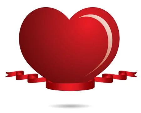 Red heart vector design Stock Illustration