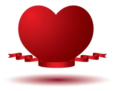 Red heart vector design Stock Illustration