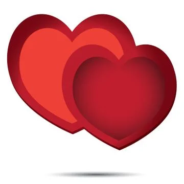 Red heart vector design Stock Illustration