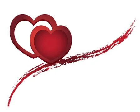 Red heart vector design Stock Illustration