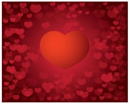 Red heart vector design Stock Illustration