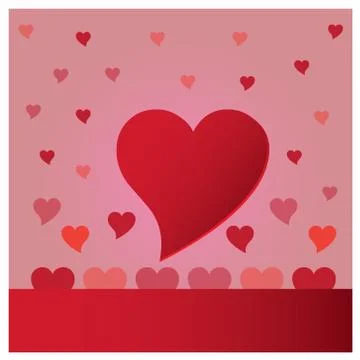 Red heart vector design Stock Illustration