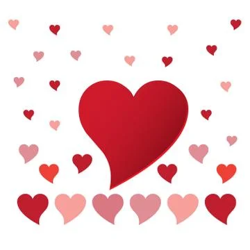 Red heart vector design Stock Illustration