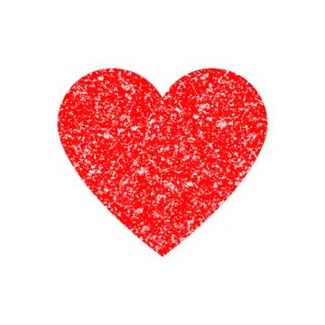 Red heart, vector element for your design. Vintage Heart Illustration. Hipste Illustrazione stock