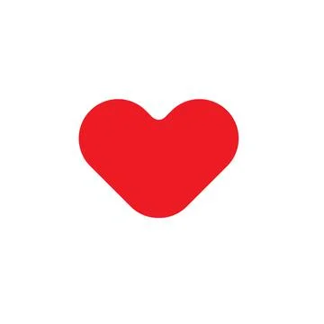 Red heart vector icon design Stock Illustration