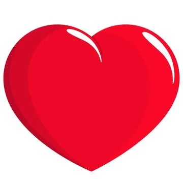 Red heart. Vector illustration Stock Illustration