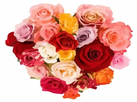 Red heart vector on white background Stock Illustration