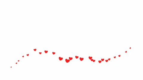 Red heart wave Stock Footage 141185795