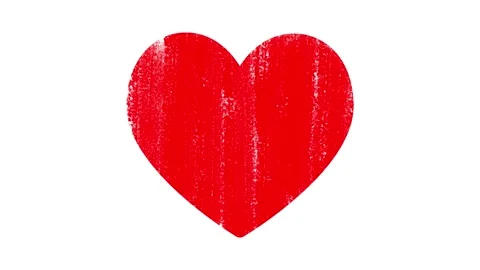 Red heart on a white background  4K Video stock 197807342
