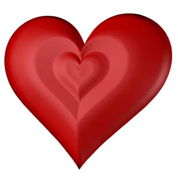 Red heart on white background Stock Illustration