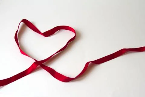 Red heart on white background Stock Illustration