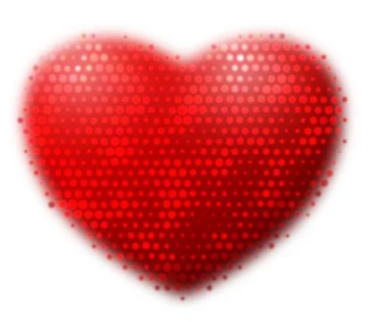 Red Heart On White Background Stock Illustration