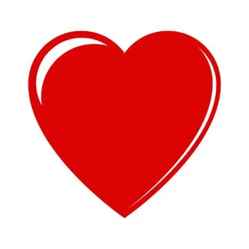 Red heart on a white background Stock Illustration