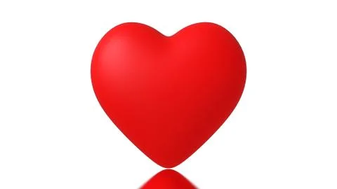 Red heart on a white background Stock Illustration