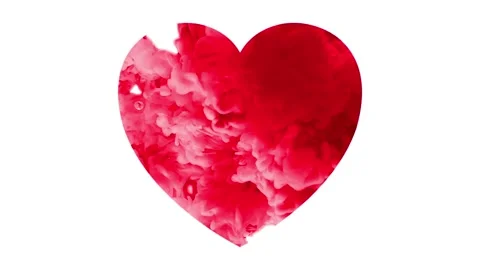 Red heart on white background isolated with alpha mask. Stock Footage 101295919