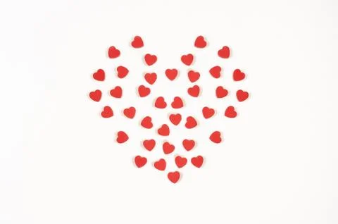 Red heart on white background Stock Photos