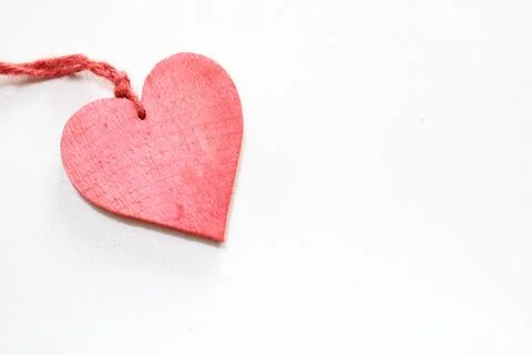 A red heart on a white background Stock Photos