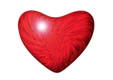 Red heart on a white background Stock Photos