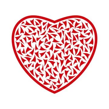 Red heart on white background. Vector. Stock-Illustration