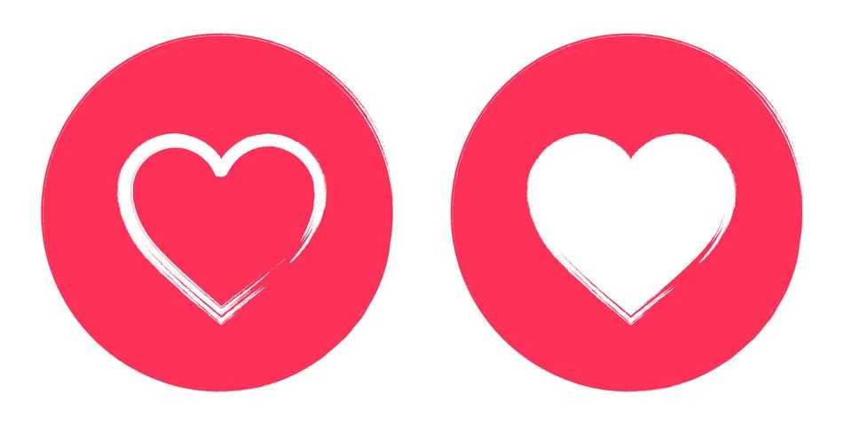 Red heart on white background vector design Stock Illustration