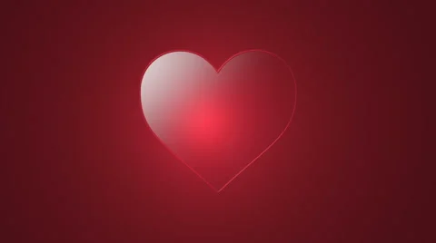 Red Heart with white highlight Stock Footage 58396575