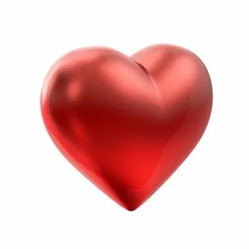 Red heart on white Stock Illustration