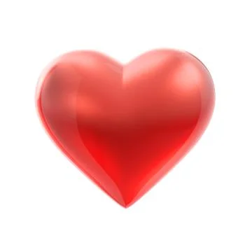 Red heart on white Stock Illustration