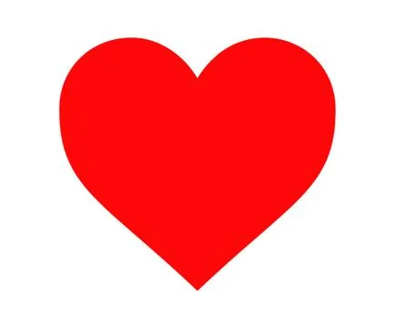 Red heart on white Stock Illustration