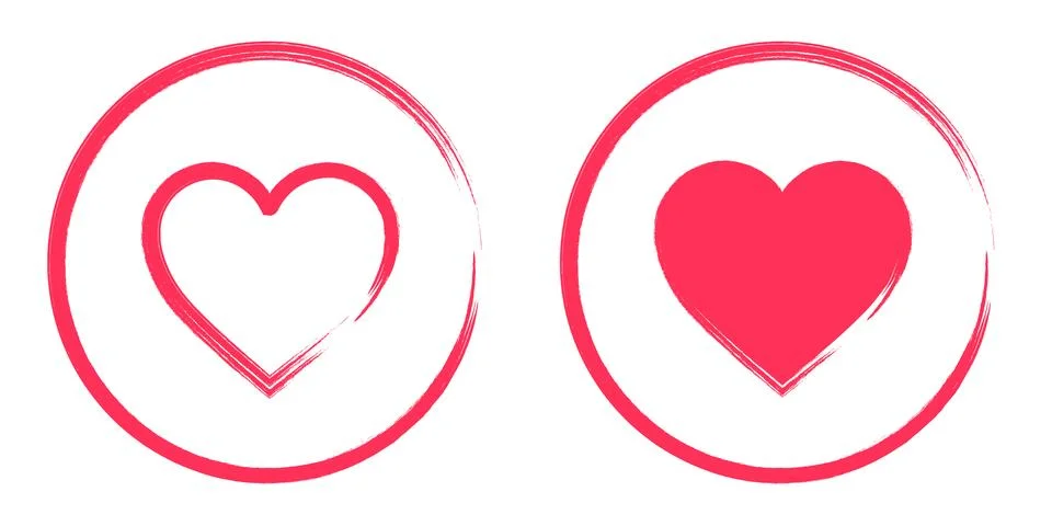 Red heart on white vector Stock Illustration