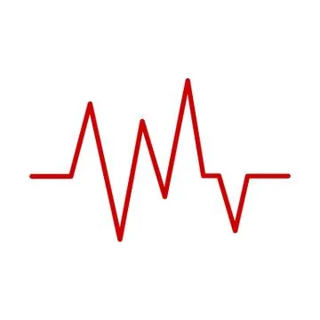 Red heartbeat icon Stock Illustration