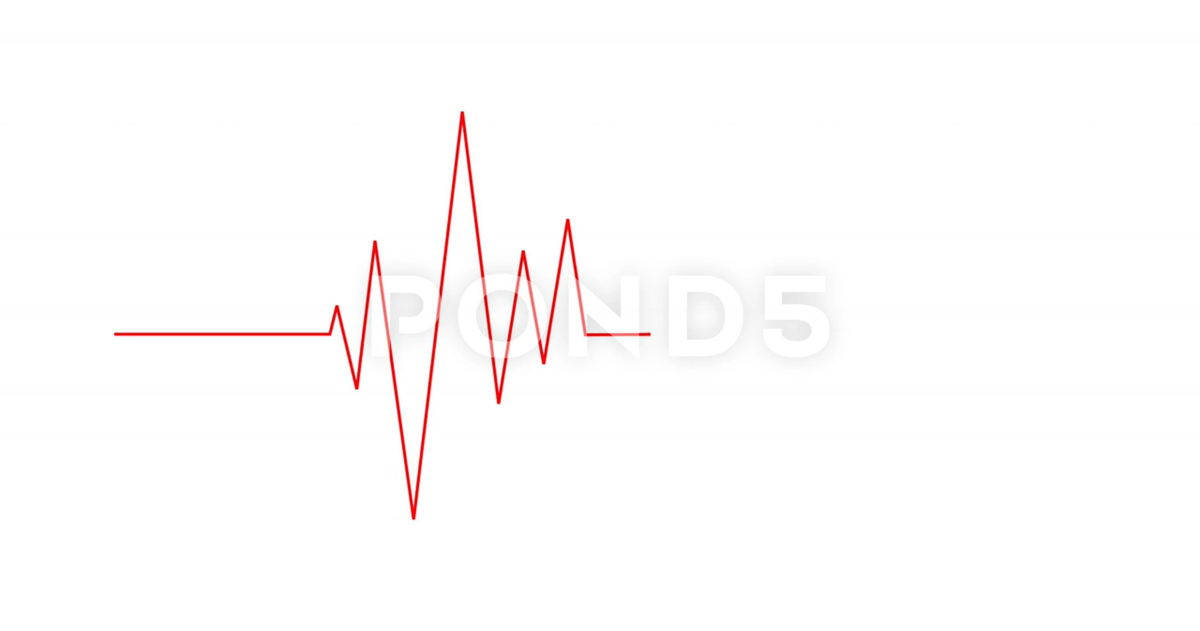 Red heartbeat line animation on white ba... | Stock Video | Pond5