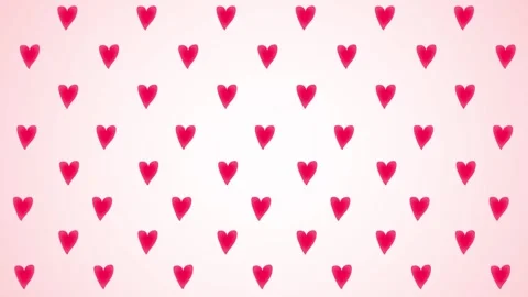 Red heartbeat motion 2d style on white pink background Video stock 322756855
