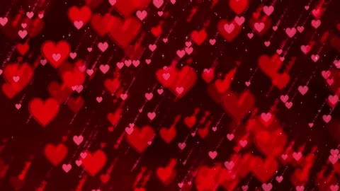 Red Hearths Pattern Abstract Background Stock Footage 229424168