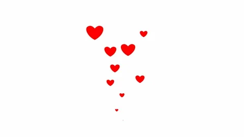 Red  hearts 2 white Stock Footage 162496211