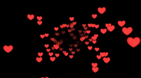 Red hearts animation - seamless looping, alpha channel included Stock Footage 37921630