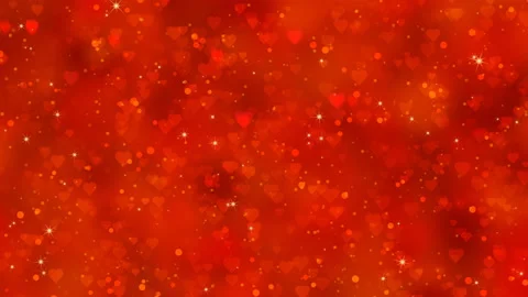 Red hearts appear on the shining background. Valentines Day holiday abstract Stock Footage 101064606