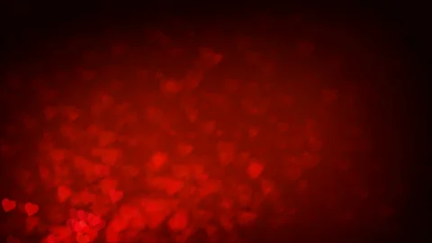 Red hearts appear on the shining background. Valentines Day holiday abstract Video stock 101064728