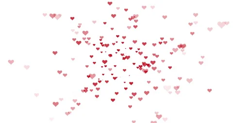 Red hearts background animation. Stock Footage 276660412