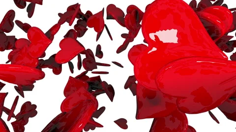 Red hearts background Stock Footage 56059168