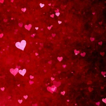 Red hearts background Stock Illustration