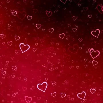 Red hearts background Illustrazione stock