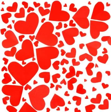 Red hearts background Stock Illustration