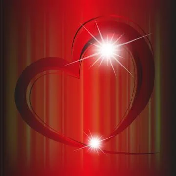 Red hearts background Stock Illustration