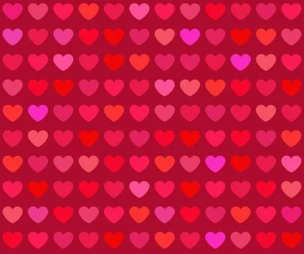 Red hearts background Stock Illustration