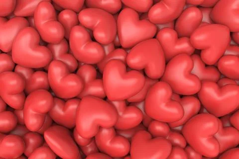 Red hearts background Stock Illustration