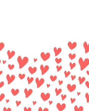 Red hearts background Stock Illustration