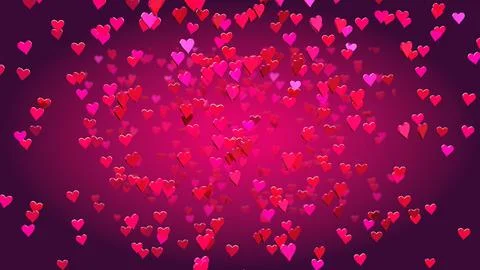 Red hearts background Stock Illustration