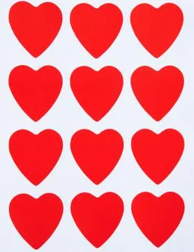Red hearts background Stock Photos