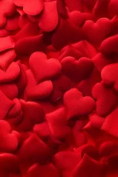 Red hearts background Stock Photos
