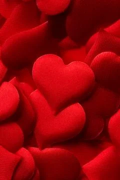 Red hearts background Stock Photos